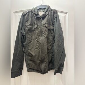 Ashley By 26 International Olive Green Military-Style Utility Jacket
